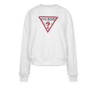 (8 UK, Pure White) Guess Womens/Ladies Icon Crew Neck Relaxed Fit Jumper