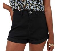 (8 UK S, Black) Brave Soul Womens/Ladies Denim High Rise Shorts