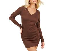 (8 UK, Taupe) Brave Soul Womens/Ladies Long-Sleeved Mini Dress