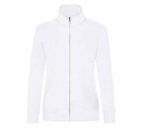 (8 UK, White) Fruit of the Loom Womens/Ladies Lady Fit Sweat Jacket