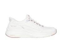 (8 UK, White/Gold) Skechers Womens/Ladies Foam Trainers