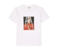 (8 UK, White) Lacoste Womens/Ladies Printed Piqué T-Shirt