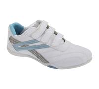 (8 UK, White/Light Blue) Dek Womens/Ladies Raven 3 Touch Fastening Trainers
