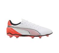(8 UK, White/Red) Puma Mens King Match Firm Ground Football Boots