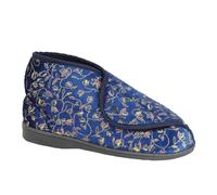 Zedzzz Geraldine Bootee Slippers Womens | Slippers | Navy Blue Floral | UK Size 8