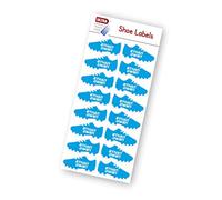 8 UltraStick Colour Shoe Nametapes Personalised with Name; Labels are Made to a Football Boot Shape These Tapes are Easy to Stick Inside Shoes, Plimsolls, Trainers, Wellies, etc. (Sky Blue)