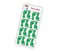 8 UltraStick Colour Shoe Nametapes Personalised with Name; Labels are Made to The Foot Shape These Tapes are Easy to Stick Inside Shoes, Plimsolls, Trainers, Wellies, Ballet Shoes etc. (Green)