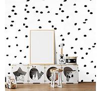 8 Unique Polka Dot Decal Sheets - 240 Irregular Black Dot Wall Stickers for Home Decor (Self-Adhesive Vinyl Animal Motifs - Perfect for Nursery, Bedroom & Living Room Accent Walls)