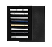 8 Units Men Tie Clip Selection Alloy Texture Comfortable Secure Attachment Elevates Any Outfit Professional Look Professional Look
