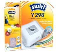 8 Vacuum Cleaner Bags + Deodorant Beads Compatible with Dirt Devil M 7008 - Cooper | Compatible with Swirl Y298 - Y 298 | 8 Bags, Air Freshener, Accessories, Spare Parts