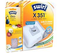 8 Vacuum Cleaner Bags + Deodorant Beads Compatible with Fakir A 91 EL, Avant/Plus, E 100, 112 | Compatible with Swirl X351 - X 351 | 8 Bags, Air Freshener, Accessories, Spare Parts