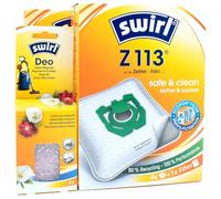 8 Vacuum Cleaner Bags + Deodorant Beads Compatible with Fakir Prestige TS 2400 Evolution, Taifun, Trend | Compatible with Swirl Z113 - Z 113 | 8 Bags, Air Freshener, Accessories, Spare Parts