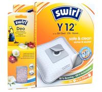8 Vacuum Cleaner Bags + Deodorant Beads Compatible with Numatic Hetty - Serie, James - Serie | Compatible with Swirl Y12 - Y 12 | 8 Bags, Air Freshener, Accessories, Spare Parts