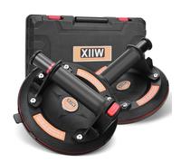 8'' Vacuum Suction Cups 2 Pack, Heavy Duty Glass Suckers Lifters for Tiles, Windshield, Window, Glass Lifting with Carrying Case, 573 lbs Load Capacity