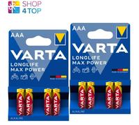 8 VARTA Longlife Max Power AAA Lr03 Alkali-Batterien Mn2400 1.5V Micro 4Bl New