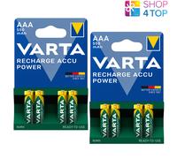 8 VARTA RECHARGE ACCU POWER AAA LR03 BATTERIES 550mAh NiMH HR03 1.2V 4BL NEW