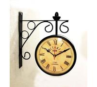 8" Vintage Railway Station Clock Double Sided Clock 8 inch Nautical Railway Two Side Clock Home Decor wall clock Roman Victoria Station wall clock