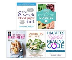 8 W lood Sugar Diet, Quick Cooking For Diabetes, The Diabetes Weight Loss Diet, Diabetic Recipes For One And Two, Diabetes Type 2 Healing Code 5 Books Collection Set