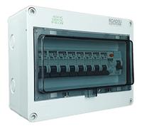 8 Way Consumer Unit 40 Amp RCD and 8x MCB Circuit Breakers 10A 16A Type B Outdoor Weatherproof IP65 Shed Garage