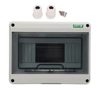 8 - Way Electronic Junction Box, ABS Power Distribution Box with Transparent Flip Cover & Built - in Rails, IP65 Rated for Household Industrial Commercial Use