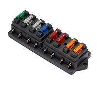 8 Way Fuse Holder Box Car Vehicle Circuit Blade Fuse Box Block with ATO Fuse Block Auto Car Accessories Protected circuits
