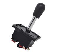 8 Ways Operation Joystick, Oval Joystick American Style Joystick 2 Colors Elliptical Black/Red Handle for Video Games Machine Parts