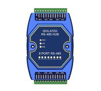 8 Ways RS485 Repeater Industrial Grade E810-R18 Power Signal Isolation ESD Protection DC 8-28V Rail Mounting High Speed