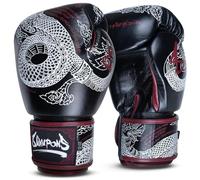 8 WEAPONS Sak Yant Naga Boxing Gloves Black