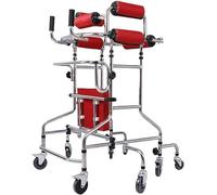 8-Wheel Rollator Walker for Elderly, Adjustable Height and Width Portable Walker, Hemiplegia Rehabilitation Standing Frame for Seniors & Adults with Anti-Rollover Feature,