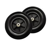 8" Wheelchair Replacement Front Wheels Polyurethane Solid Tires Universal Casters, Walker Rollator Bearings 8mm ABS Hubs