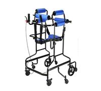 8 Wheels Mobile Walker Rollators Standing Walking Aid Elderly Wheeled Walking Frame Height Adjustable Assisted Walking Aid Upright Walker for Seniors with Seat(for Woman) (for Woman)