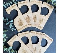 8 Wooden Baby Clothes Dividers, Nursery Hangers New Born Gift, Baby Shower Keepsake Gift, First Outfit, Baby Keepsake, Peter Rabbit Gift