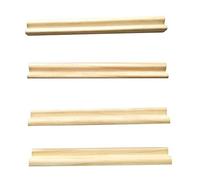 8 Wooden Domino Trays - Natural Dominos Tray Holders, Dominoo Organizer | Portable Desktop Domino Stand, Professional Premium Tile Rack Trays Word Tiles Mexican Train Mahjong, 19cm