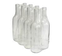 8 x 0.75ml BOTTLE GLASS BORDEAUX FOR HOMEBREW WINE MAKING - WHITE GLASS