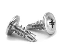 #8 x 1/2" Sheet Metal Screws 100PCS 410 Stainless Steel Truss Head Fast Self Tapping by(#10 x 1/2")