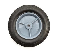 8 x 1.75 Inch Sack Truck Replacement 8" Plastic Wheel Solid Rubber Tyre 22.6mm Offset 12.7mm Bore 34mm Hub