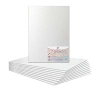 8 X 10” Canvas Panel Stretched Blank Canvas Board Primed Artist Boards 100% Cotton for Oil Paint Acrylic Painting Mixed Media White Canvases Painting Panel (8x10 Inch - 10 Boards)