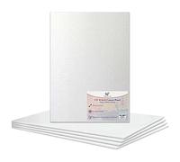 8 X 10” Canvas Panel Stretched Blank Canvas Board Primed Artist Boards 100% Cotton for Oil Paint Acrylic Painting Mixed Media White Canvases Painting Panel (8x10 Inch - 5 Boards)