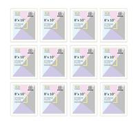 8 x 10 INCH Photo Frame With Styrene Front 20 cm x 25 cm Wall Mountable or Table Top Classic Design Modern Display Picture Frame For Amazing Home & Office Wall Decor - (12, WHITE)