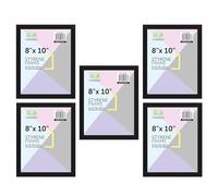 8 x 10 INCH Photo Frame With Styrene Front 20 cm x 25 cm Wall Mountable or Table Top Classic Design Modern Display Picture Frame For Amazing Home & Office Wall Decor - (5, BLACK)