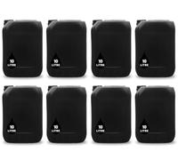 8 x 10L JERRY CAN - UN Approved Stackable Bottle Container + Tamper Evident Cap | Perfect for Storage of Water Liquids BLACK