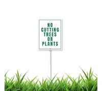 8 x 12 inch No Cutting Trees Or Plants Yard Sign for Pathway, Driveway or Trail Aluminum Sign Yard Sign Lawn Art