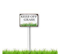 8 x 12 inch Please Keep Off Grass Yard Sign Stakes Outdoor Lawn Yard Signs