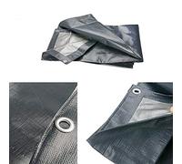 8 x 12 m Heavy Duty 200 gsm Reinforced Mesh Grey Waterproof Tarpaulin Cover Mono Sheet
