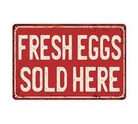 8 x 12 Metal Tin Sign - Farmers Market Decor Farm Fresh Eggs Chicken Coop Sign Fresh Eggs For Sale Farm Sign Outdoor Nurse rustic metal sign