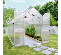 8'x12' Palram Essence Large Walk In Aluminium Framed Greenhouse (2.4x3.6m)