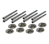 8 x 15mm Radsnaps and Collars CHROME -Free P & P