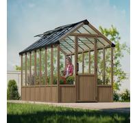 Palram Canopia Natura Cedar 8x17 Wooden Greenhouse