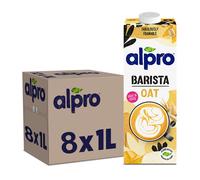 8 x 1L Alpro Barista Oat Drink Dairy Free Plant-Based Source of Fibre