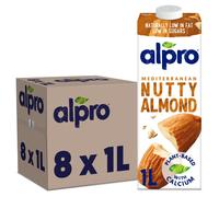 8 x 1L Alpro Mediterranean Nutty Almond Drink Gluten Free Plant-Based